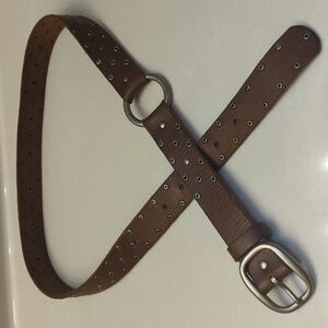 Brown leather belt